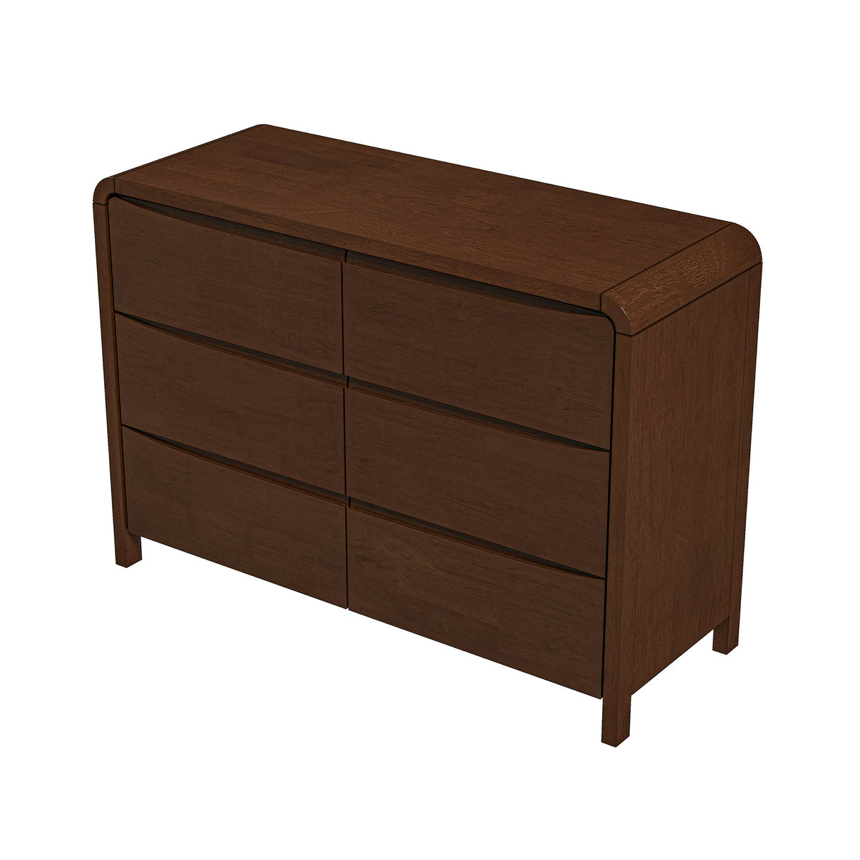 Lionel Mid Century Modern Solid Wood 6-Drawer Dresser - AFC01822 - Luna Furniture