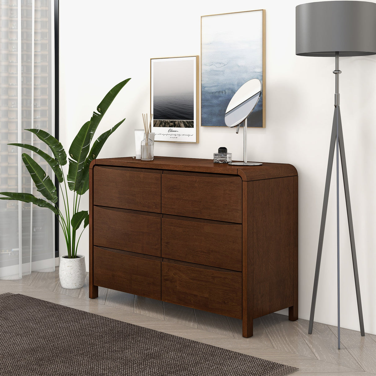 Lionel Mid Century Modern Solid Wood 6-Drawer Dresser from Midinmod - Luna Furniture