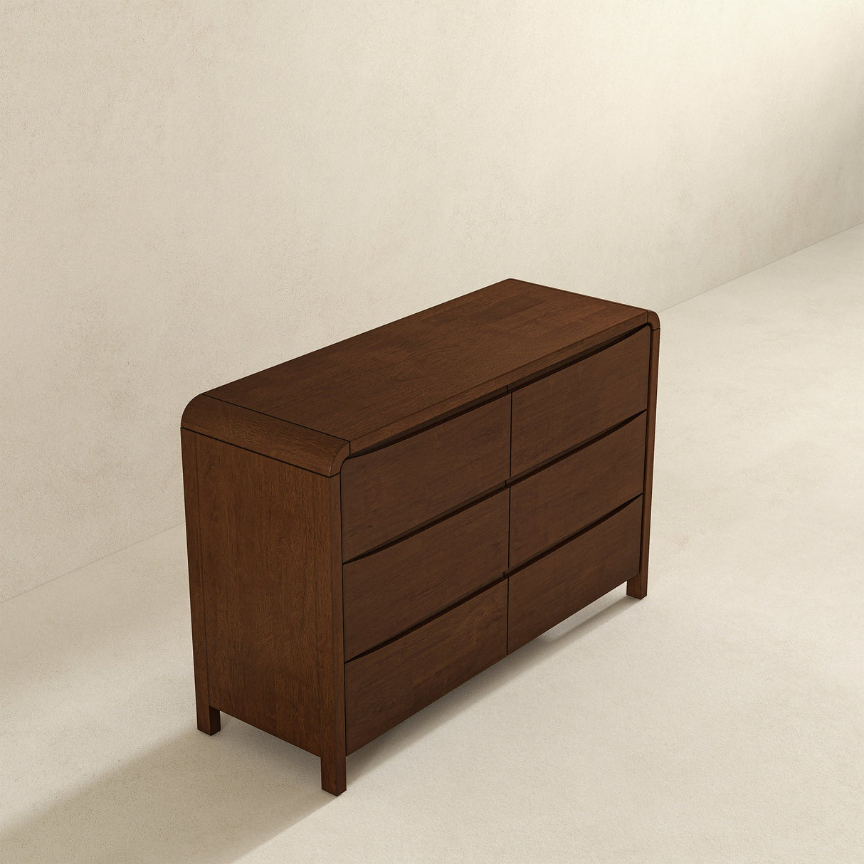 Lionel Mid Century Modern Solid Wood 6-Drawer Dresser - AFC01822 - Luna Furniture