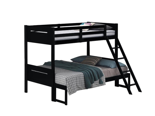 Littleton Littleton Twin/Full Bunk Bed Black - 405052BLK - Luna Furniture