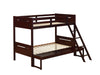 Littleton Littleton Twin/Full Bunk Bed Espresso - 405052BRN - Luna Furniture