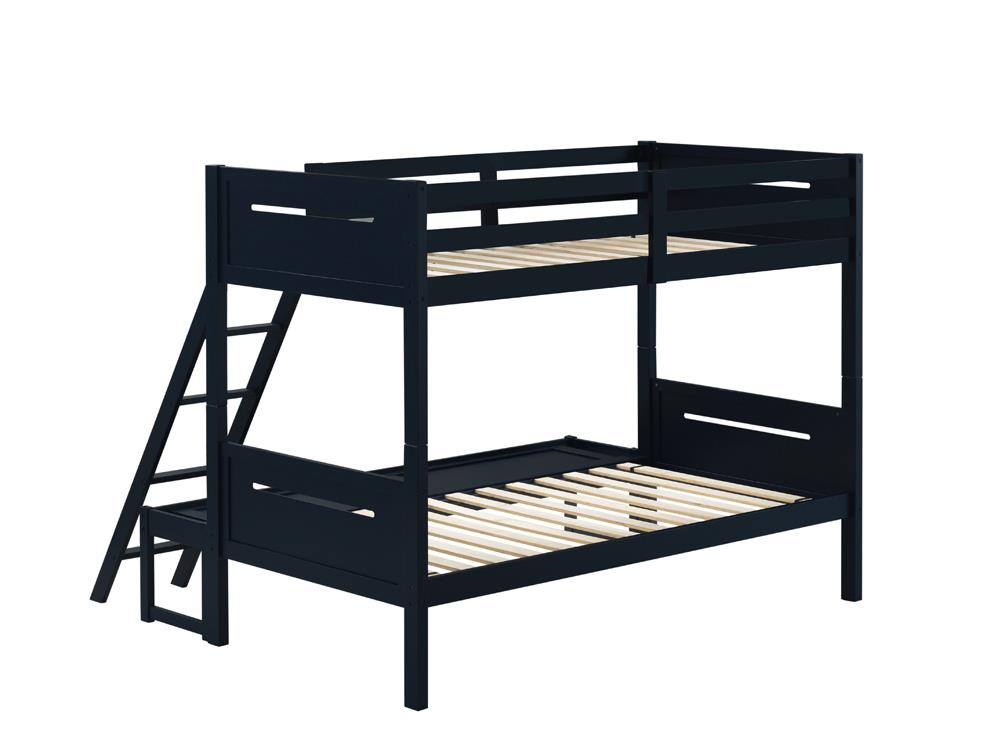 Littleton Twin/Full Bunk Bed Blue - 405052BLU - Luna Furniture