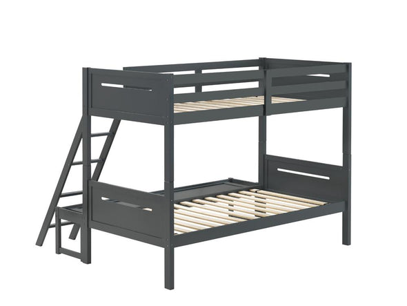 Littleton Twin/Full Bunk Bed Grey - 405052GRY - Luna Furniture