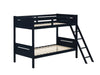 Littleton Twin/Twin Bunk Bed Blue - 405051BLU - Luna Furniture