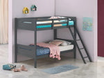 Littleton Twin/Twin Bunk Bed Grey - 405051GRY - Luna Furniture