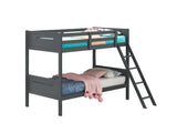 Littleton Twin/Twin Bunk Bed Grey - 405051GRY - Luna Furniture