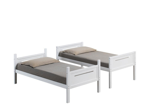 Littleton Twin/Twin Bunk Bed White - 405051WHT - Luna Furniture