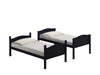 Littleton Twin/Twin Bunk Bed with Ladder Black - 405053BLK - Luna Furniture