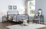 Livingston Eastern King Panel Metal Bed Dark Bronze - 300399KE - Luna Furniture