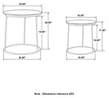 Loannis Matte Black 2-Piece Round Nesting Table from Coaster - Luna Furniture