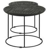 Loannis Matte Black 2-Piece Round Nesting Table from Coaster - Luna Furniture