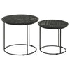 Loannis 2-piece Round Nesting Table Matte Black - 935842 - Luna Furniture