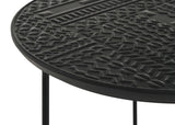Loannis 2-piece Round Nesting Table Matte Black - 935842 - Luna Furniture