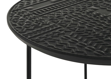 Loannis Matte Black 2-Piece Round Nesting Table from Coaster - Luna Furniture