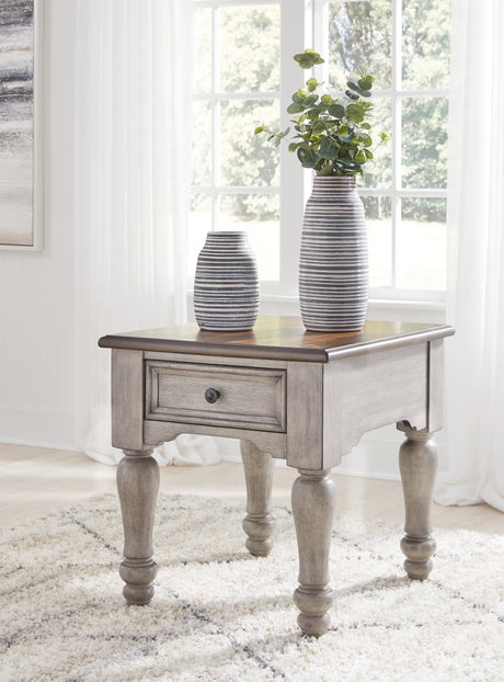 Lodenbay Antique Gray/Brown End Table - T741-3 - Luna Furniture