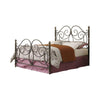 London Eastern King Metal Scroll Bed Dark Bronze - 300258KE - Luna Furniture