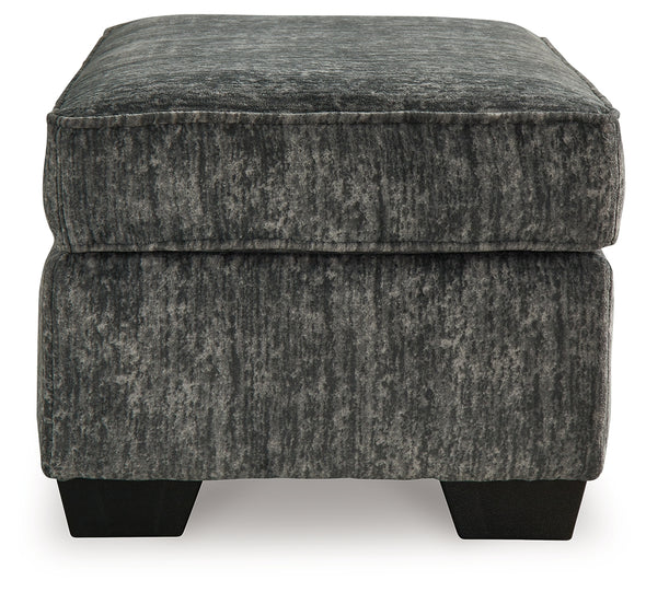 Lonoke Gunmetal Ottoman - 5050414 - Luna Furniture