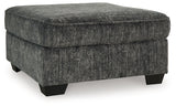 Lonoke Gunmetal Oversized Accent Ottoman from Ashley - Luna Furniture