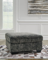 Lonoke Gunmetal Oversized Accent Ottoman from Ashley - Luna Furniture