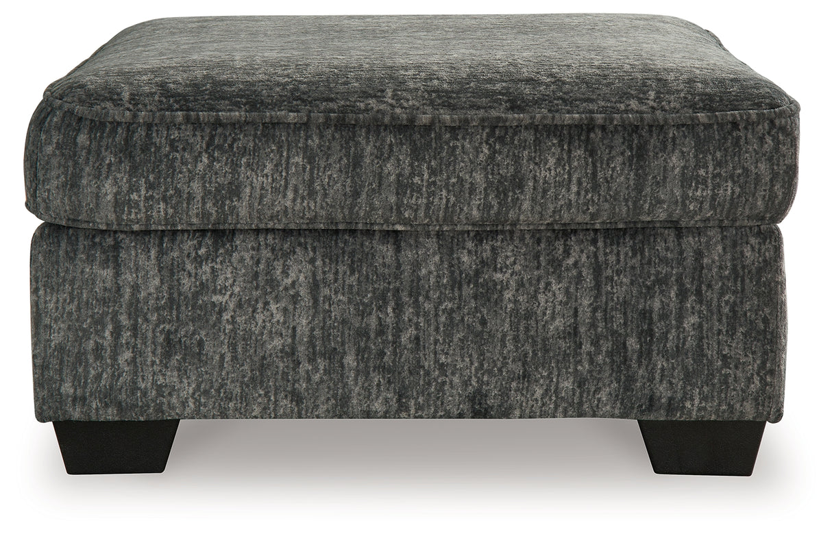Lonoke Gunmetal Oversized Accent Ottoman from Ashley - Luna Furniture