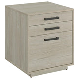 Loomis Whitewashed Gray 3-Drawer Square File Cabinet from Coaster - Luna Furniture