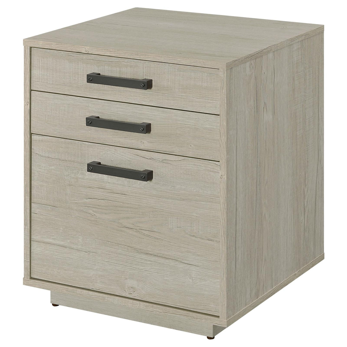 Loomis Whitewashed Gray 3-Drawer Square File Cabinet from Coaster - Luna Furniture