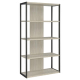 Loomis Whitewashed Gray 4-Shelf Bookcase from Coaster - Luna Furniture