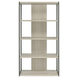 Loomis Whitewashed Gray 4-Shelf Bookcase from Coaster - Luna Furniture