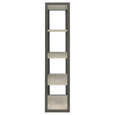 Loomis Whitewashed Gray 4-Shelf Bookcase from Coaster - Luna Furniture