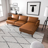 Lore Tan Genuine Leather LAF Sectional from Ashcroft Furniture - Luna Furniture