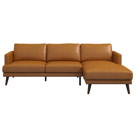 Lore Tan Genuine Leather LAF Sectional from Ashcroft Furniture - Luna Furniture