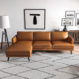 Lore Tan Genuine Leather LAF Sectional from Ashcroft Furniture - Luna Furniture