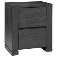 Lorenzo 2-drawer Nightstand Dark Grey - 224262 - Luna Furniture
