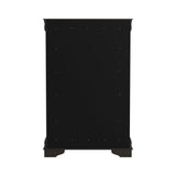 Louis Philippe Cappuccino 5-Drawer Chest with Silver Bails from Coaster - Luna Furniture