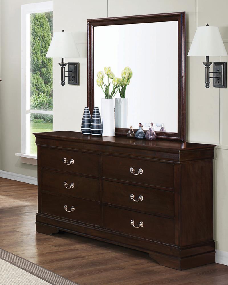 Louis Philippe Cappuccino 6-Drawer Dresser from Coaster - Luna Furniture