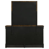 Louis Philippe Cappuccino 6-Drawer Dresser with Mirror from Coaster - Luna Furniture