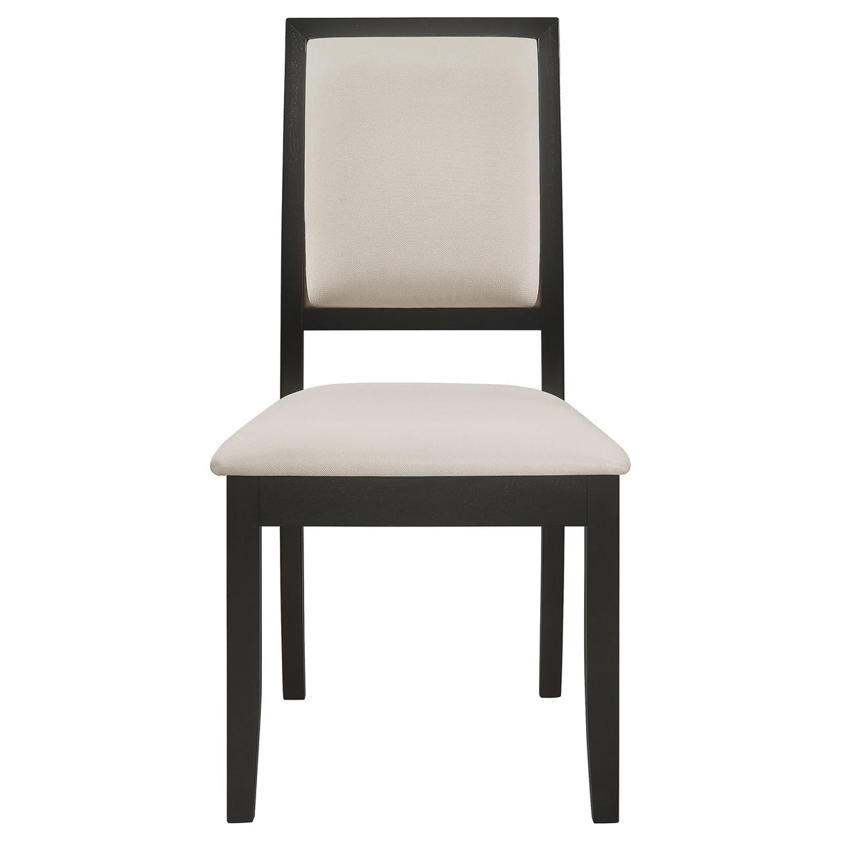 Louise Black and Cream Upholstered Dining Side Chairs, Set of 2 from Coaster - Luna Furniture