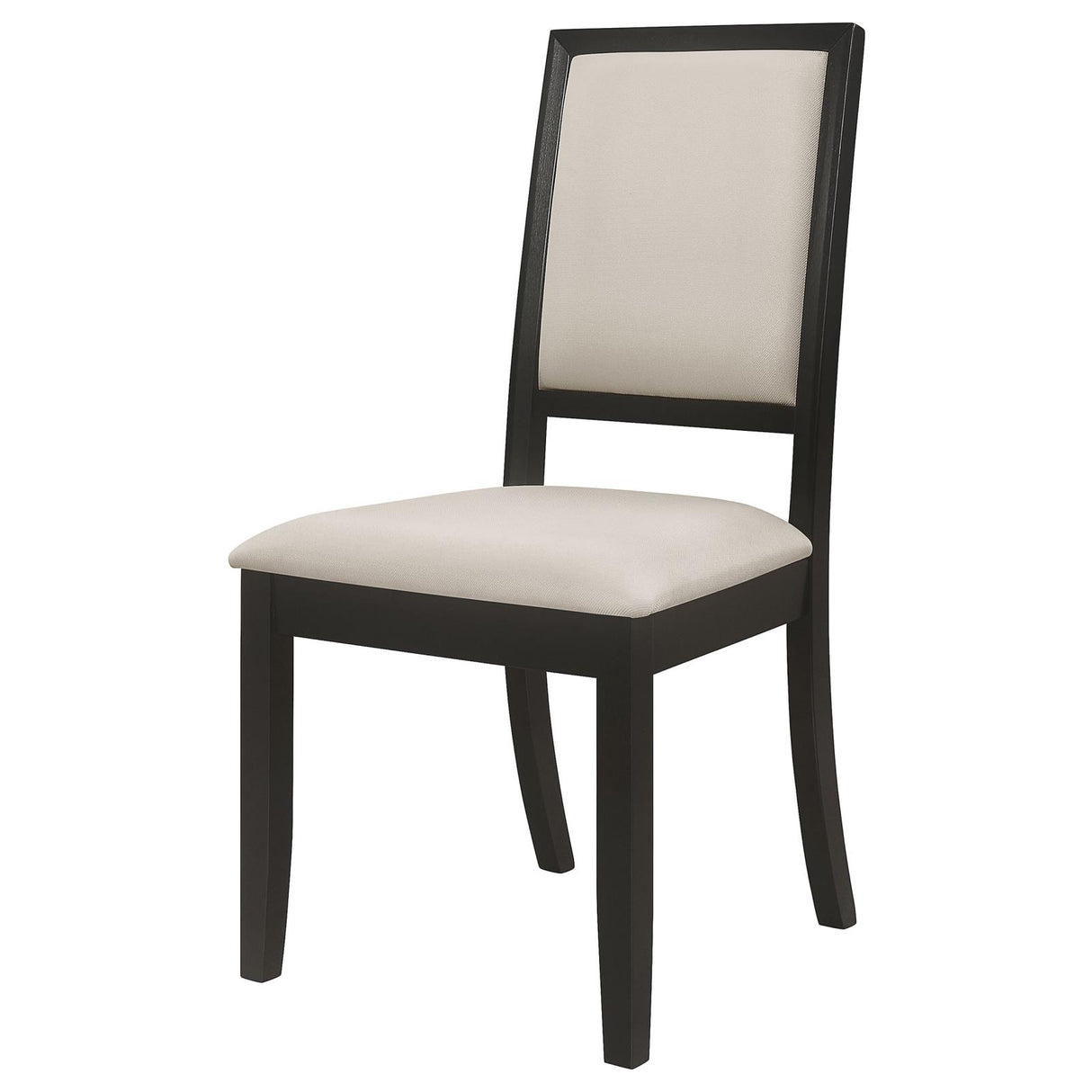 Louise Black and Cream Upholstered Dining Side Chairs, Set of 2 from Coaster - Luna Furniture