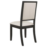 Louise Black and Cream Upholstered Dining Side Chairs, Set of 2 from Coaster - Luna Furniture