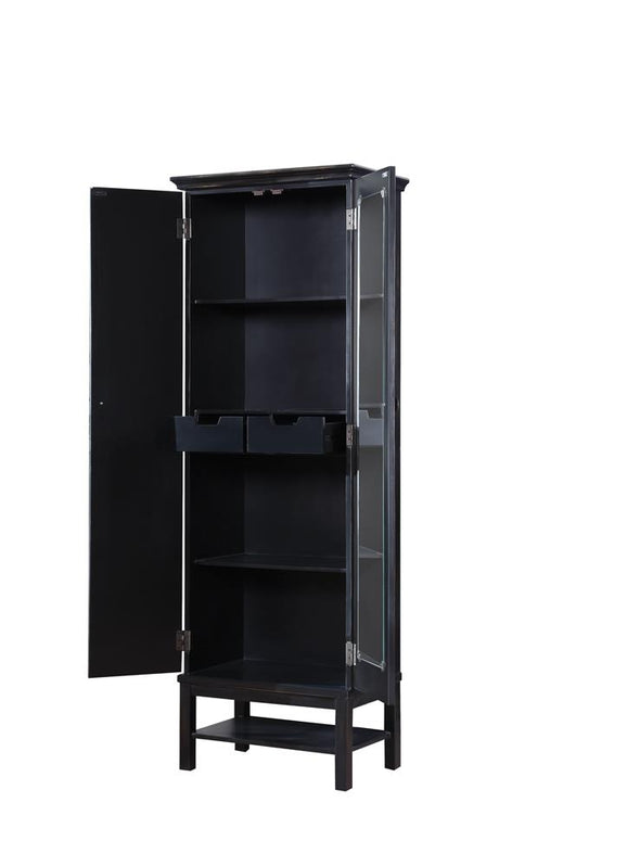 Lovegood 2-door Accent Cabinet Rich Brown and Black - 950731 - Luna Furniture