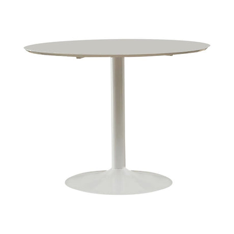 Lowry Round Dining Table White - 105261 - Luna Furniture