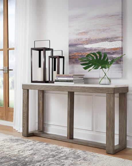 Loyaska Brown/Ivory Sofa Table - T789-4 - Luna Furniture