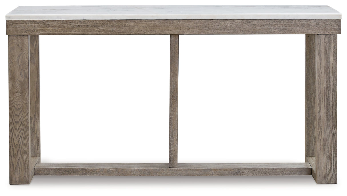 Loyaska Brown/Ivory Sofa Table - T789-4 - Luna Furniture