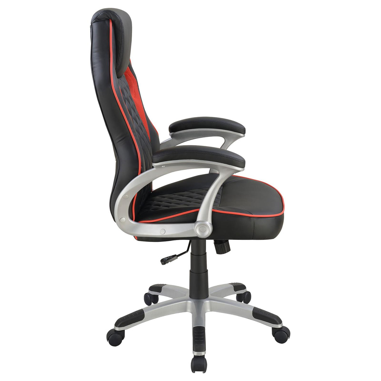 Lucas Upholstered Office Chair Black and Red - 801497 - Luna Furniture