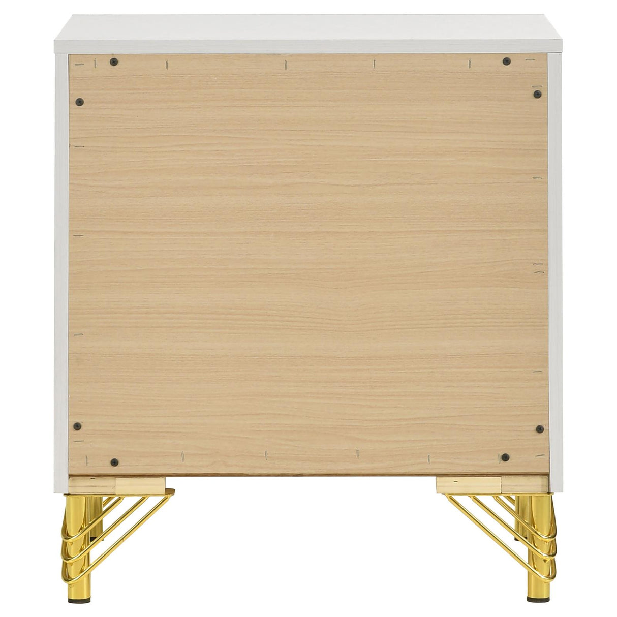 Lucia White 2-Drawer Nightstand from Coaster - Luna Furniture