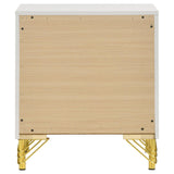 Lucia White 2-Drawer Nightstand from Coaster - Luna Furniture