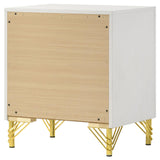 Lucia White 2-Drawer Nightstand from Coaster - Luna Furniture