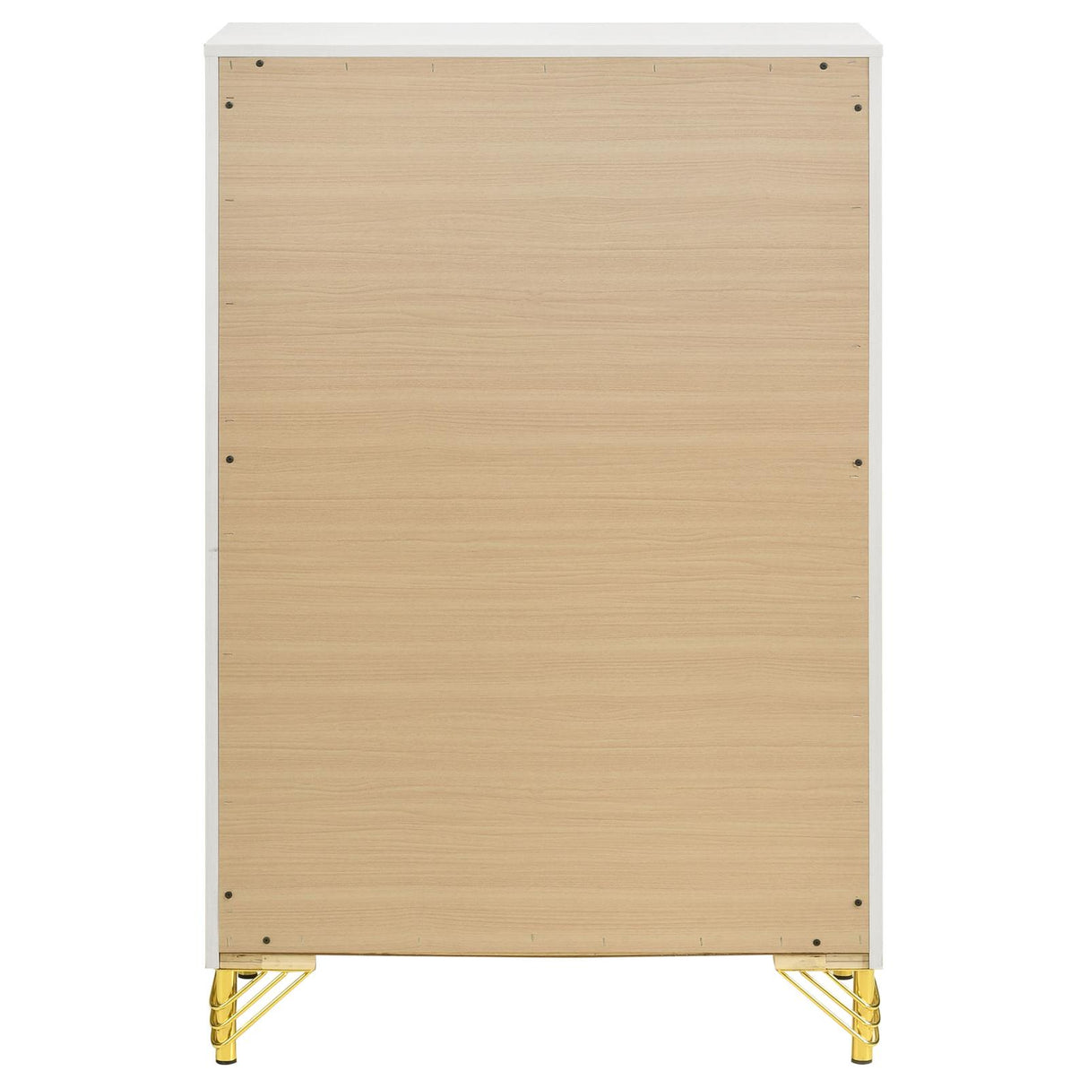 Lucia White 5-Drawer Bedroom Chest from Coaster - Luna Furniture