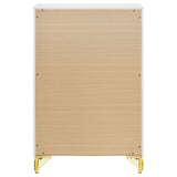 Lucia White 5-Drawer Bedroom Chest from Coaster - Luna Furniture