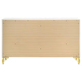 Lucia White 6-Drawer Bedroom Dresser from Coaster - Luna Furniture